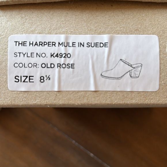 Size 8.5 Madewell The Harper Mule in Suede in old rose pink - Picture 13 of 13